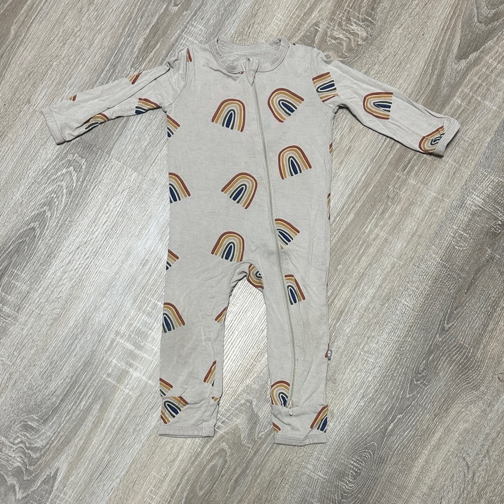 Kyte Baby Rust Rainbow Zip Romper